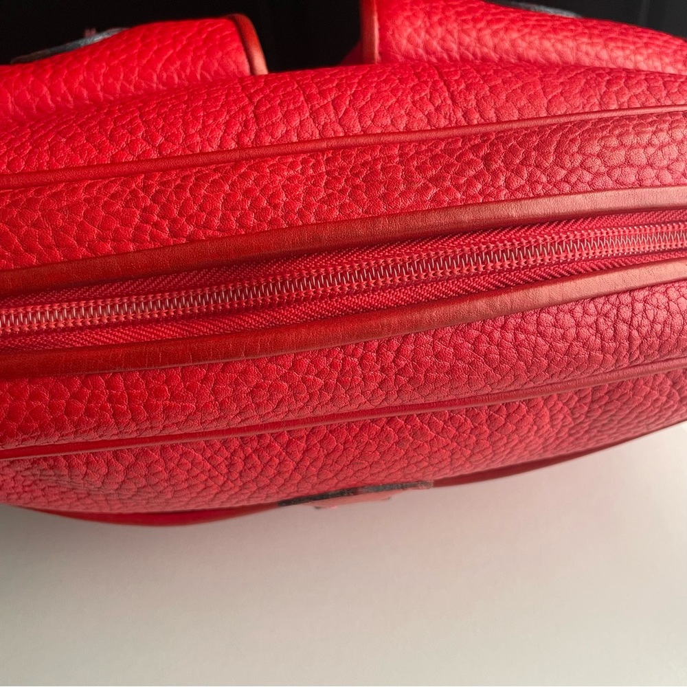 Dooney and Bourke awl Leather Explorer Double Pocket Crossbody Bag Red - Picture 5 of 16